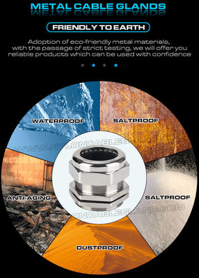 304 Stainless Steel Waterproof Cable Gland M88x2, 65~70mm Adjustable 316 Stainless Steel Metric Cable Gland Connector IP68 for Large Cables