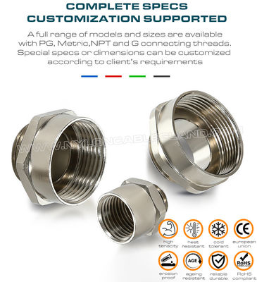 Hex Enlargers / Round Enlargers Metal (Brass, Stainless Steel) Male to Female Thread PG7~PG48, M12~M63, NPT3/8~NPT2 and G1/4~G2