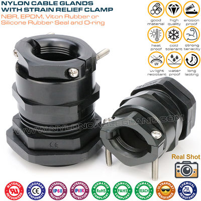 IP68 पॉलियामाइड केबल ग्रंथियों काली (RAL9005) NPT3/8